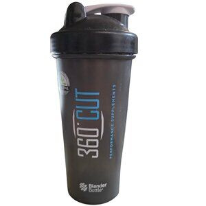 360 CUT Clear Gray 28oz Blender Bottle BPA Free Shaker